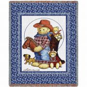 Curly Bears Quilt Mini Blanket 35x54 inch