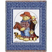 Curly Bears Quilt Mini Blanket 35x54 inch