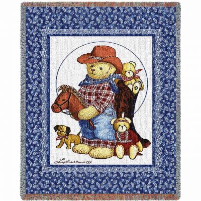 Curly Bears Quilt Mini Blanket 35x54 inch - 666576087878 - 3756-T