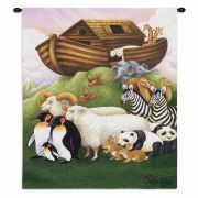 Exiting The Ark Wall Tapestry 26x32 inch