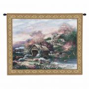 Old Mill Creek Wall Tapestry by Artist James Lee 34x26 inch