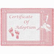 Certificate of Adoption Girl Mini Blanket 48x35 inch