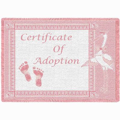 Certificate of Adoption Girl Mini Blanket 48x35 inch - 666576698425 - 6269-A