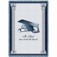 Graduate The Tassel is Worth The Hassle No Year Blanket 48x69 inch