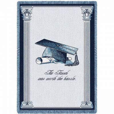 Graduate The Tassel is Worth The Hassle No Year Blanket 48x69 inch - 666576114406 - 220-A