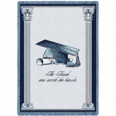 Graduate The Tassel is Worth The Hassle No Year Blanket 48x69 inch - 666576114406 - 220-A