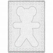 Big Teddy White Natural Small Blanket 48x35 inch