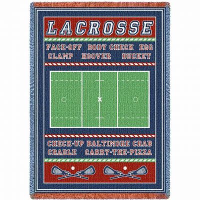 Lacrosse Field Blanket 48x69 inch - 666576097792 - 4398-A