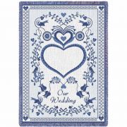 Our Wedding Blue Blanket 48x69 inch