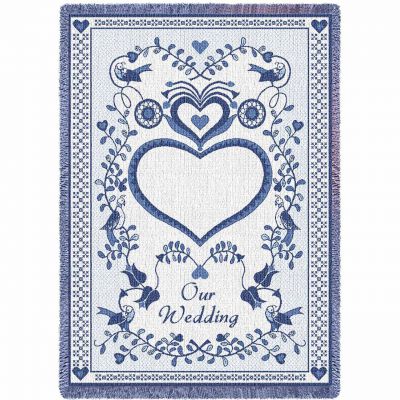 Our Wedding Blue Blanket 48x69 inch - 666576098447 - 4432-A
