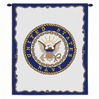 Navy Wall Tapestry 26x34 inch - 666576033622 - 281-WH