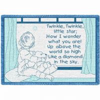 Twinkle Twinkle Blue Small Blanket 48x35 inch