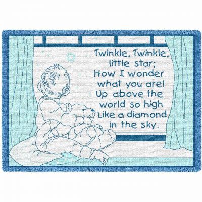 Twinkle Twinkle Blue Small Blanket 48x35 inch - 666576111825 - 3167-A