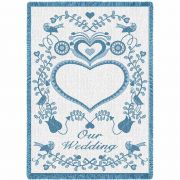 Our Wedding French Blue Blanket 48x69 inch