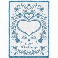 Our Wedding French Blue Blanket 48x69 inch