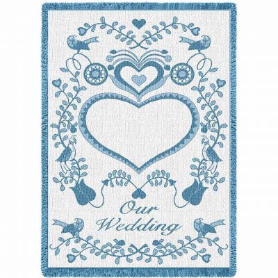 Our Wedding French Blue Blanket 48x69 inch - 666576007272 - 955-A