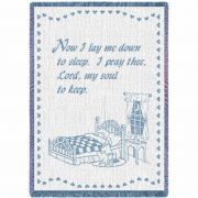 Now I Lay Me Blue Blanket 53x48 inch