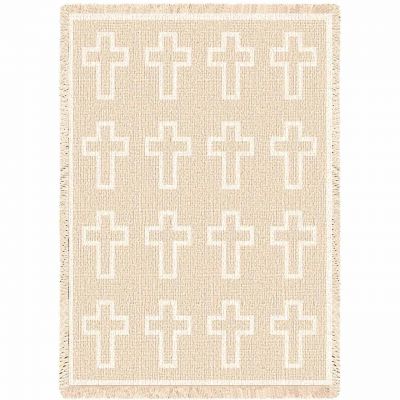 Cross Natural Blanket 48x69 inch - 666576015598 - 262-A
