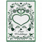 Our Wedding Green Blanket 48x69 inch
