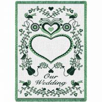 Our Wedding Green Blanket 48x69 inch