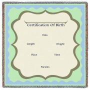 Boy Birth Certificate Small Blanket 53x53 inch