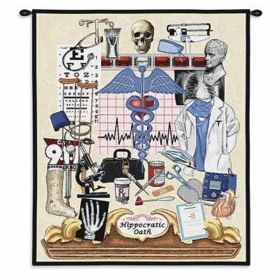 Hippocratic Oath Wall Tapestry 26x34 inch - 666576120506 - 3855-WH