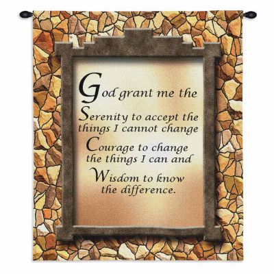 God Grant Me The Serenity II Wall Tapestry 34x26 inch - 666576695844 - 3262-WH