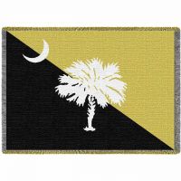 Palmetto Gold and Black Blanket 48x69 inch