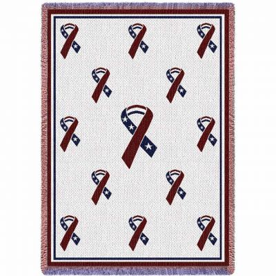Patriotic Ribbon Blanket 48x69 inch - 666576078098 - 3269-A