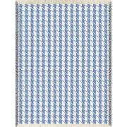 Houndstooth Blue Blanket 48x69 inch