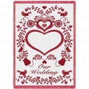Our Wedding Cranberry Blanket 48x69 inch