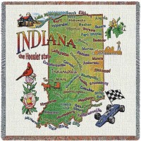 Indiana State Small Blanket 54x54 inch