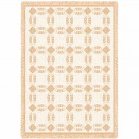 Double Wedding Ring Natural Blanket 48x69 inch