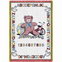 ABC Bear Mini Blanket 48x35 inch