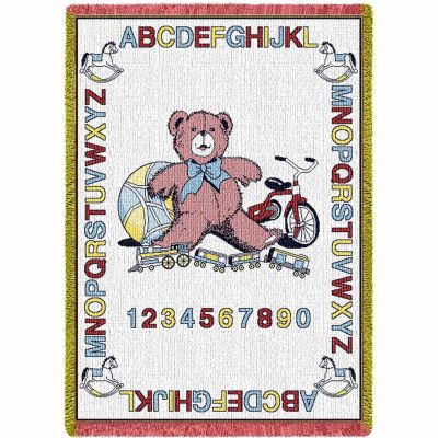 ABC Bear Mini Blanket 48x35 inch - 666576002550 - 652-A