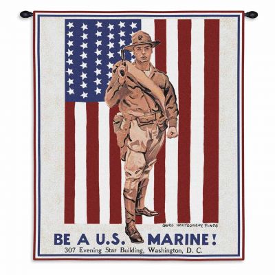 Be A Marine Wall Tapestry 24x36 inch - 666576700579 - 1270-WH