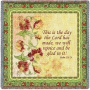 Rejoice Psalm 118:24 Small Blanket 54x54 inch