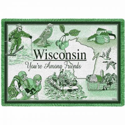 Wisconsin Blanket 48x69 inch - 666576003335 - WI-A