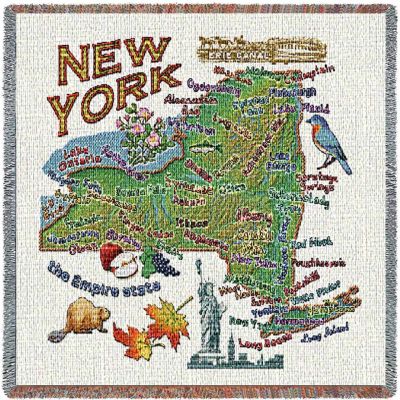New York State Small Blanket 54x54 inch - 666576090182 - 3909-LS