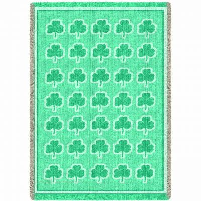 Shamrock Green Natural Blanket 48x69 inch - 666576020837 - 4544-A