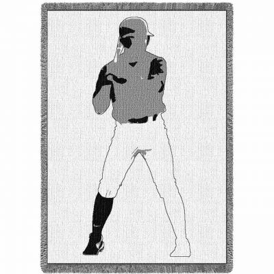 Baseball Silhouette Blanket 48x69 inch - 666576098188 - 4440-A