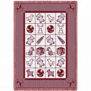 Baby Icons Cranberry Mini Blanket 35x48 inch