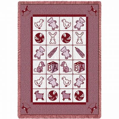 Baby Icons Cranberry Mini Blanket 35x48 inch - 666576002208 - 4496-A