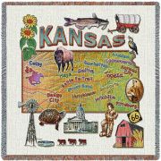 Kansas State Small Blanket 54x54 inch