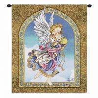 Angel and Baby Wall Tapestry 26x34 inch