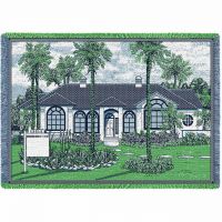 Manor With Sign Blanket 48x69 inch