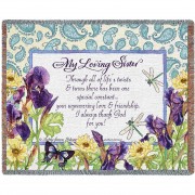 My Loving Sister Poem - Audrey Jean Roberts - Cotton Woven Blanket Throw -  (72x54)