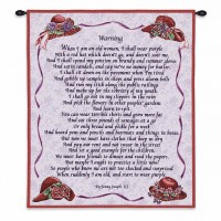 Warning Wall Tapestry 26x34 inch
