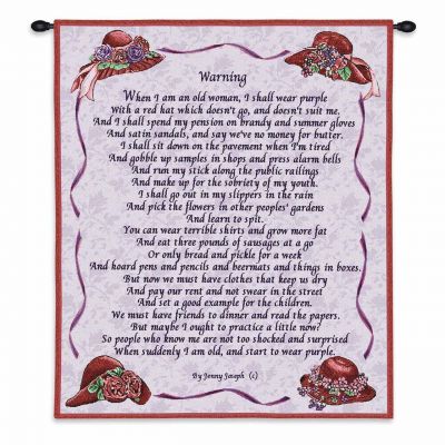 Warning Wall Tapestry 26x34 inch - 666576055198 - 1972-WH