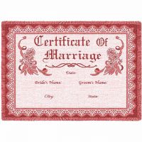 Certificate Of Marriage Rose Small Blanket 48x35 inch